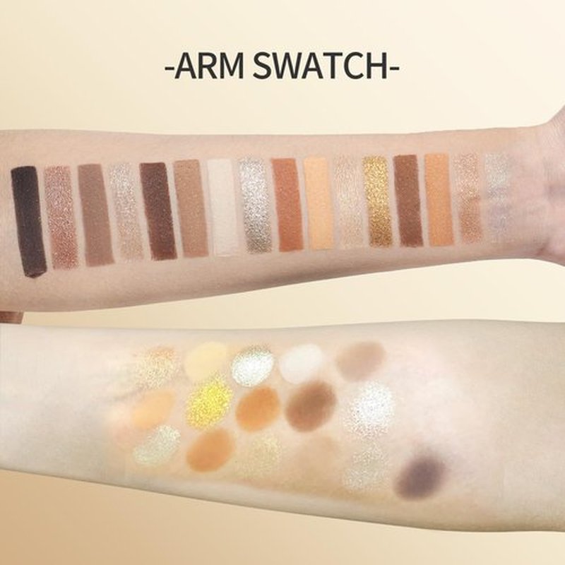 CHEERYEP 16-Color Golden Dune Eyeshadow Palette | Creamy Matte, Shimmer & Marbled Gold Shades | Vegan, Cruelty-Free, Long-Lasting Pigments | Perfect for Everyday Makeup & Desert-Inspired Glam (Nature)
