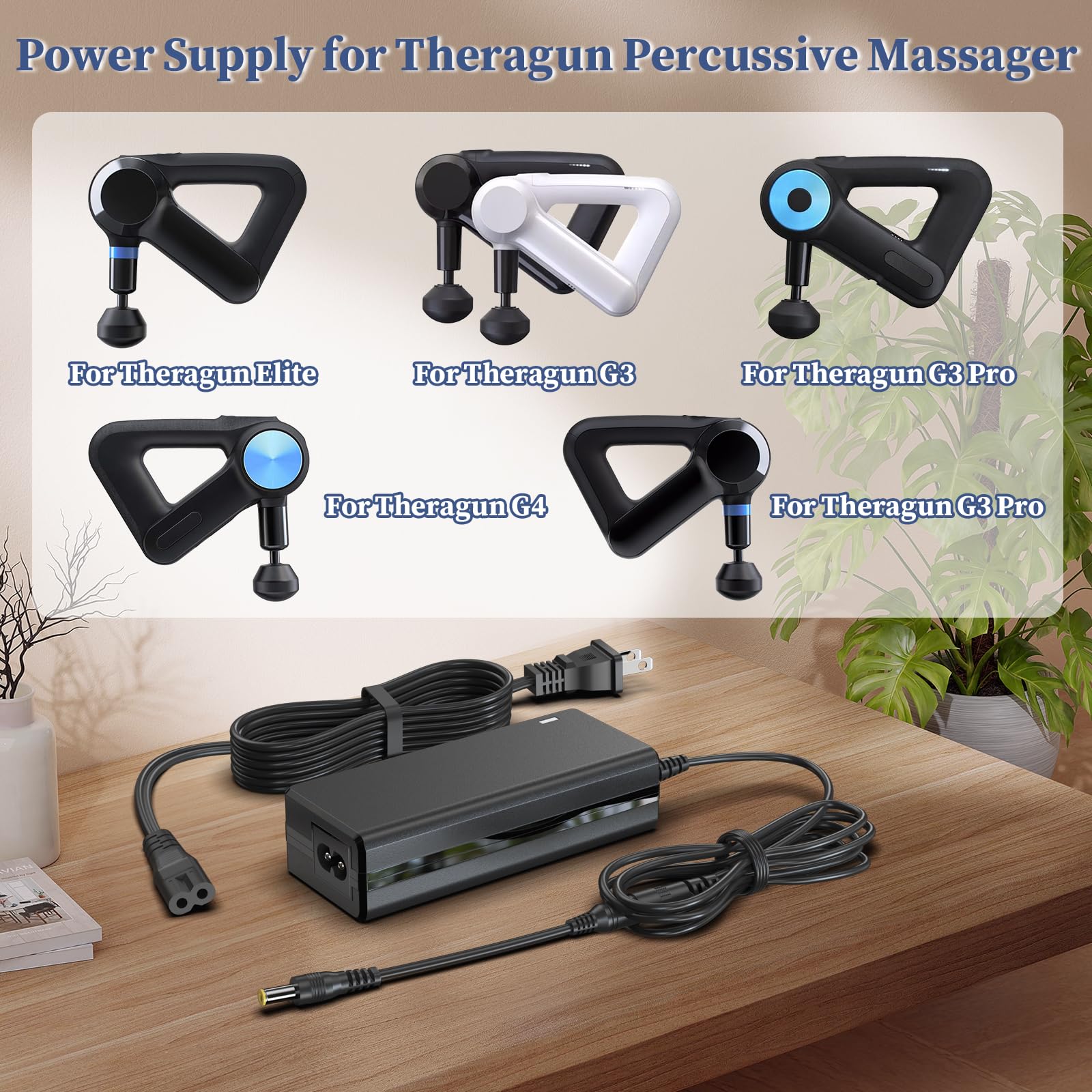 20V Charger for Theragun Elite Massage Gun Power Supply for Theragun Elite G3 G4 G3Pro G4Pro Massager AC Adapter Power Cord