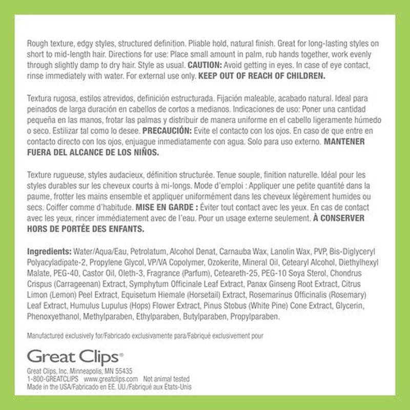 GREAT CLIPS LATITUDE Molding Cream | Hair Gel for Men | Low to Medium Hold + Low Shine | 2oz | Packaging May Vary