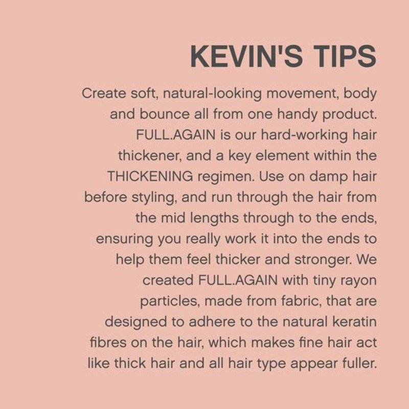 KEVIN.MURPHY FULL.AGAIN - Hair Thickening Lotion - For Hair Repair - For Fine & Thinning Hair - Volumiser - Sulphate & Paraben Free Care - 150 mL / 5.1 fl oz (Pack of 2)