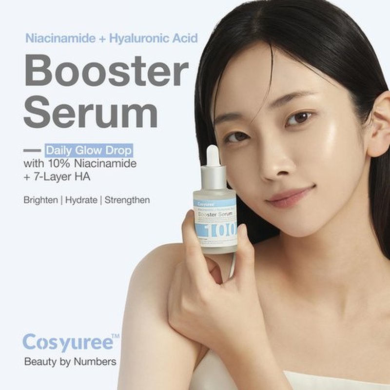 Cosyuree Niacinamide + Hyaluronic Brightening Deep Dive Serum,10% Brightening Complex, Deep Hydration Glow & Smooth Texture, Fragrance-Free, 30ml(1.01 fl oz)