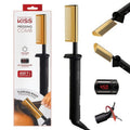 KISS Professional Pressing Comb with Polished Gold Smoothing Comb, Safety Stand, Digital LED Temperature Display, & Tangle Free 360° Swivel Cord