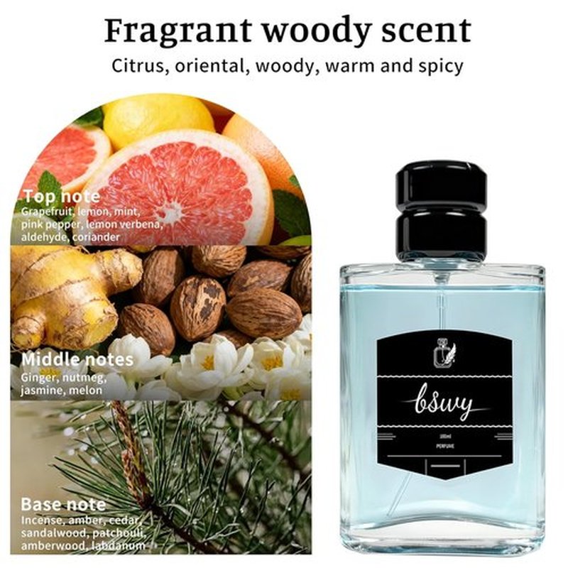 C. Bleu - Men's Eau de Parfum | Long-Lasting Aromatic Woody Cologne with Citrus & Spicy Notes, 3.4fl oz
