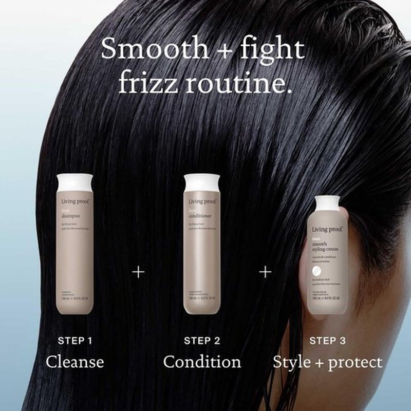 Living Proof No Frizz Shampoo Controls Frizz, Smoothes and Softens Hair for All Hair Types, 8 oz