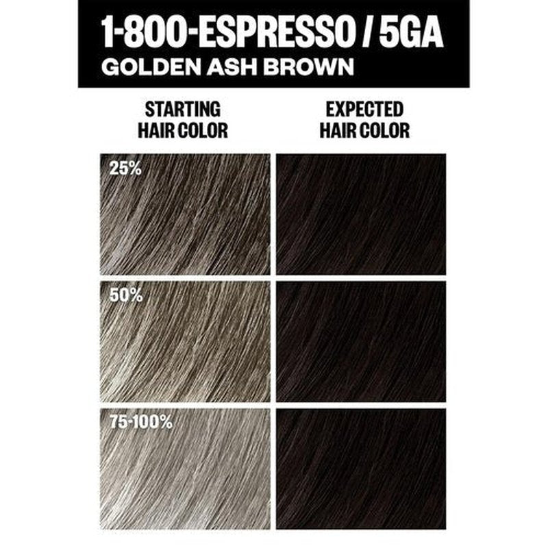 IGK Permanent Hair Dye Color Kit - 5GA1-800 Espresso Golden Ash Brown | 100% Gray Coverage, Strength & Shine