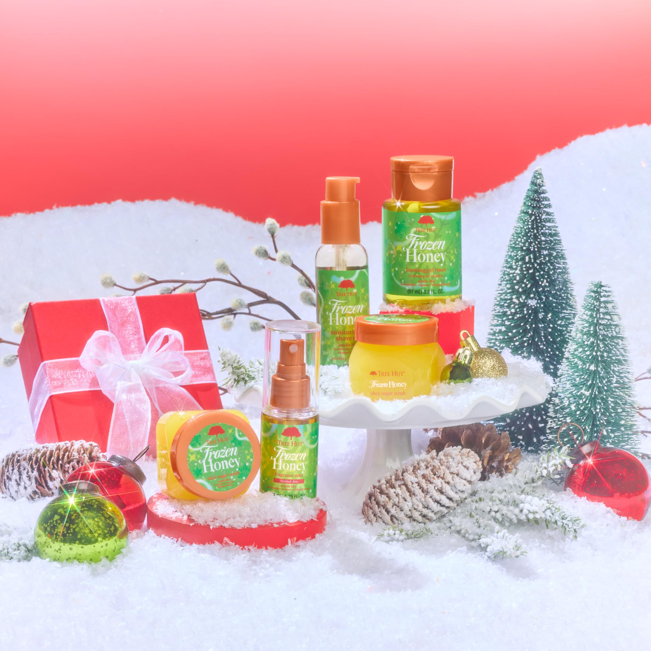 Tree Hut Mini Frozen Honey Moisturizing Shave Oil, Gel-to-Oil Formula, Ultra Hydrating Barrier for a Close, Smooth Shave, for all Skin Types, 2 Fl Oz