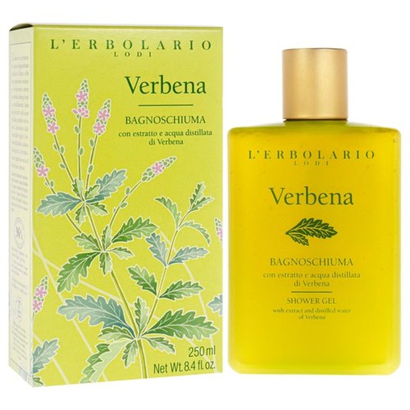 L'Erbolario Shower Gel – Toning and Revitalizing Body Soap with Citrus Floral Scent – Refreshing Body Wash for All Skin Types – Verbena - 8.4 oz