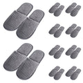 HJORZMM Disposable Slippers for Guests, 10 Pairs Coral Fleece Non Slip Hotel Slippers, Unisex, Washable Reusable for Hotel, Guest, Travel, Bride, Women