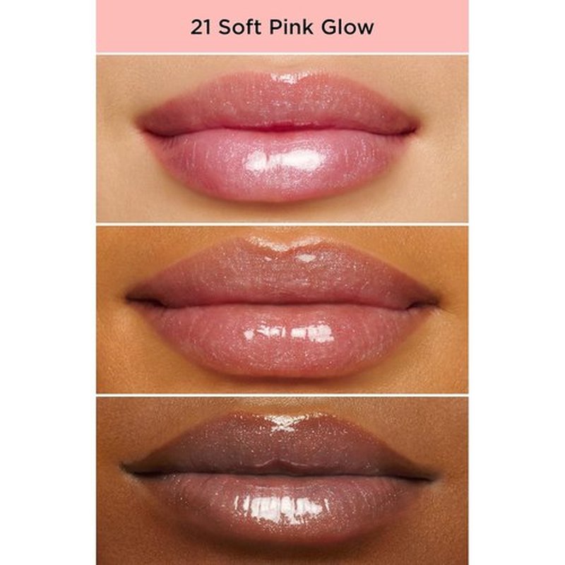 Clarins Lip Perfector Bundle - 01 Rose Shimmer & 21 Soft Pink | Sheer Finish Lip Gloss | Nourishing & Hydrating Formula