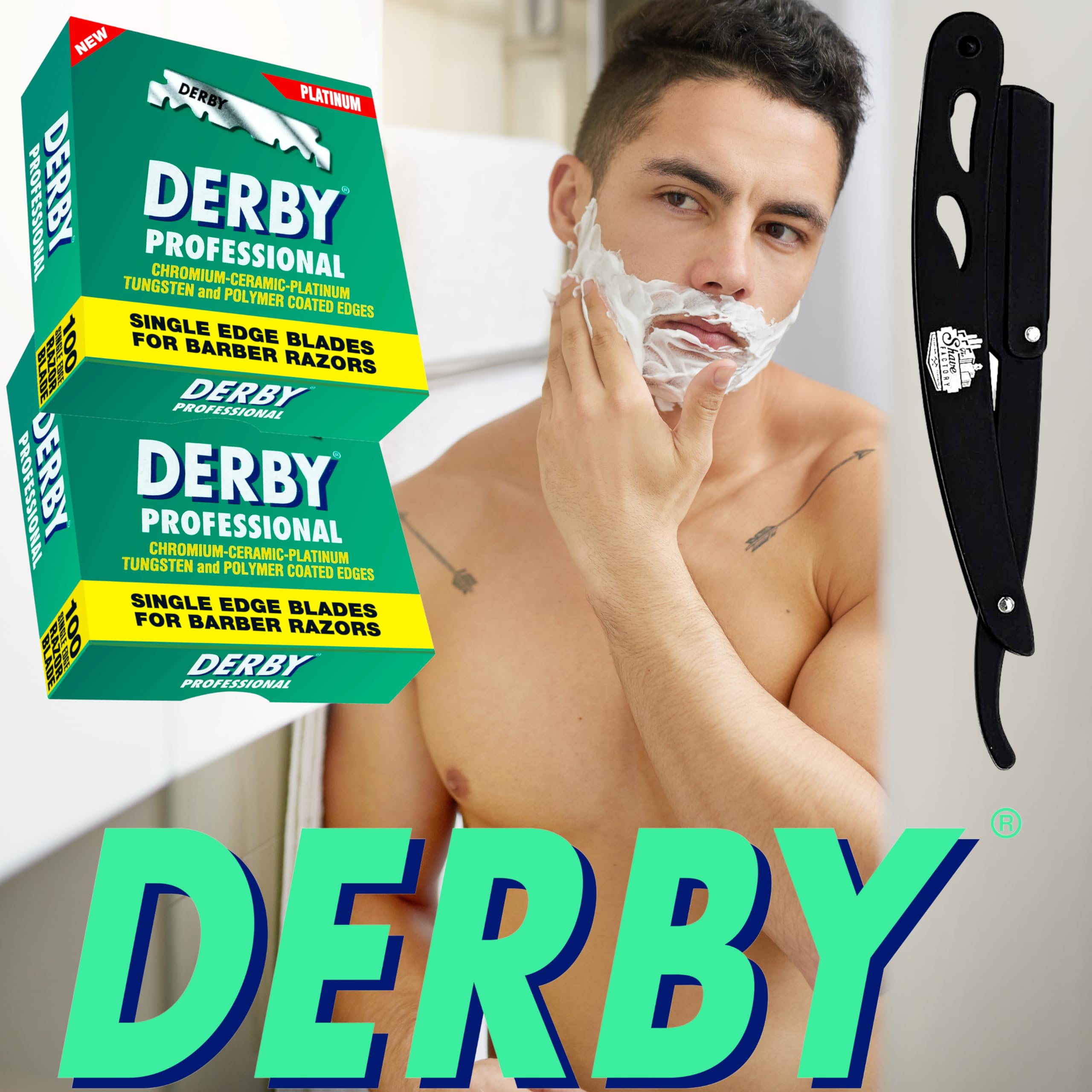 5000 "Derby Professional" Single Edge Razor Blades for straight razor