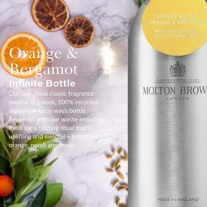 Molton Brown Orange & Bergamot Infinite Bottle - Luxurious Scented Body Wash | 300ml