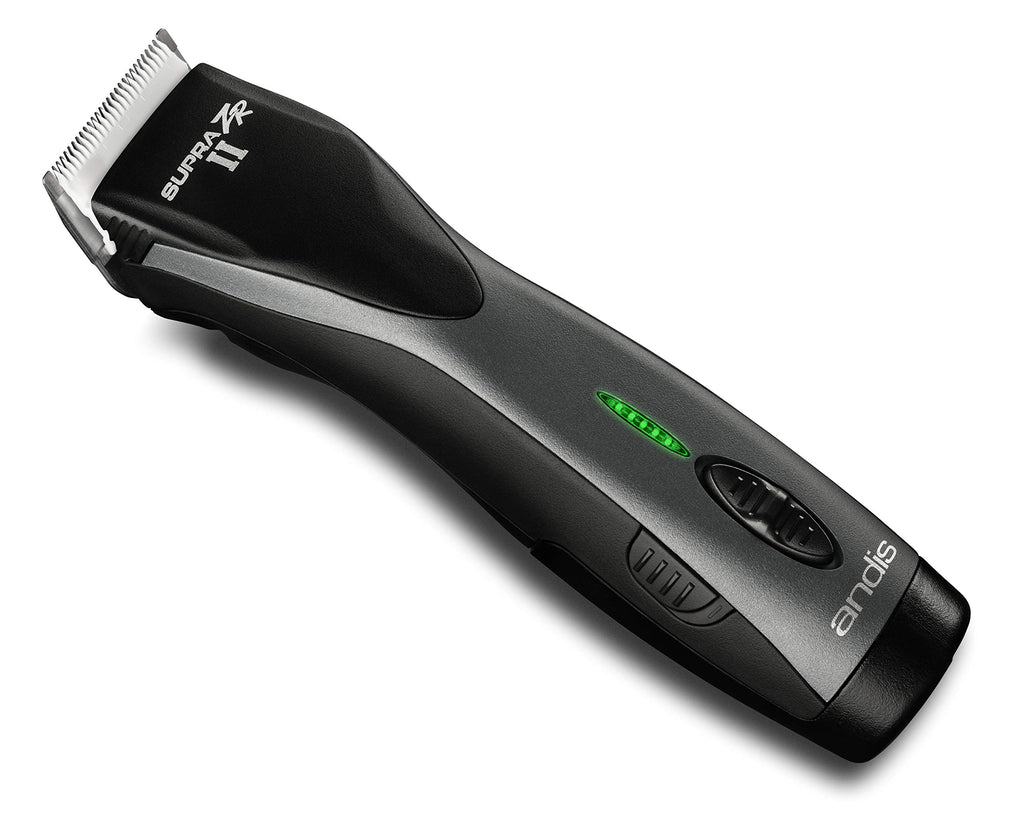 Andis 79005 Supra ZR II Cordless Rechargeable Hair & Beard Trimmer, Detachable Blade Clipper, Lithium-Ion Powerful Battery, Black - Pack of 1