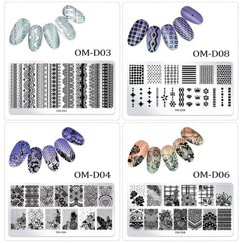 SILPECWEE 10Pcs Nail Art Stamping Plates Set Animals Design Nail Image Stamp Plates Manicure Templates Nail Art Stamps Tools for Women DIY Nails Supplies