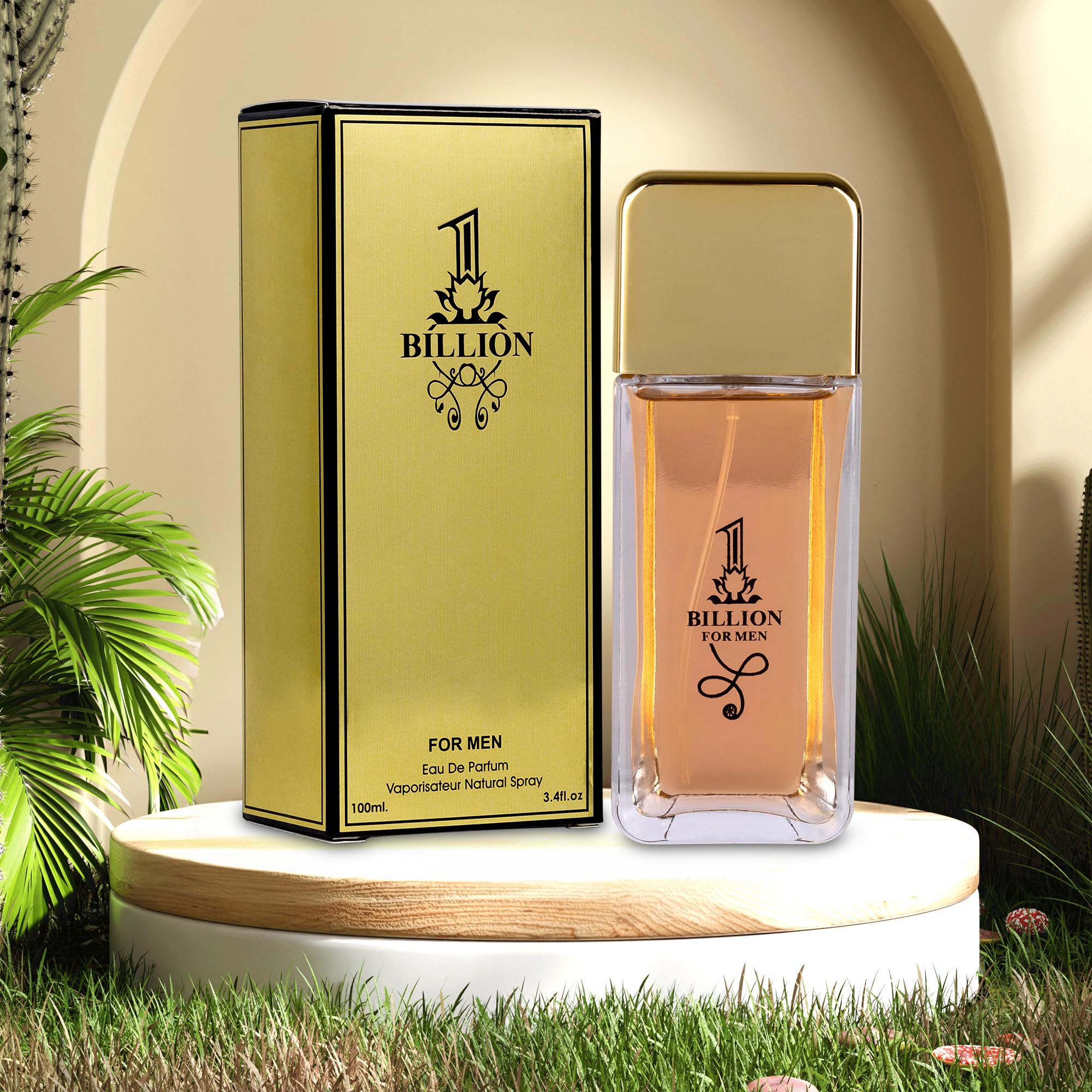 NovoGlow 1 Billion- Eau De Toilette Spray Perfume, Fragrance For Men- Daywear, Casual Daily Cologne - 3.4 Oz Bottle- Ideal EDT Beauty Gift for Birthday, Anniversary