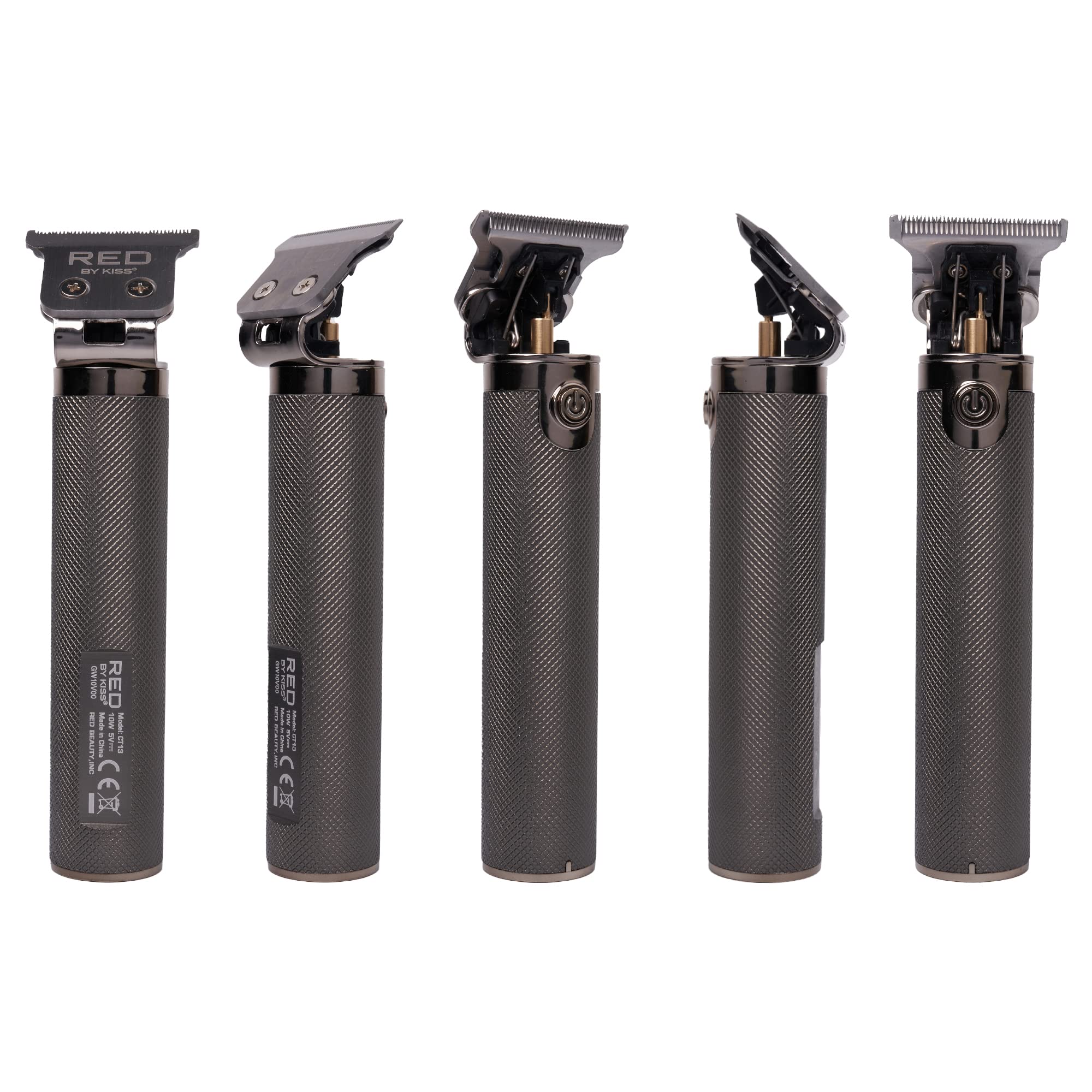 Red by Kiss Hair Trimmer for Men Precision Blade Cordless Trimmer Mens Grooming Kit (Cool Gray)