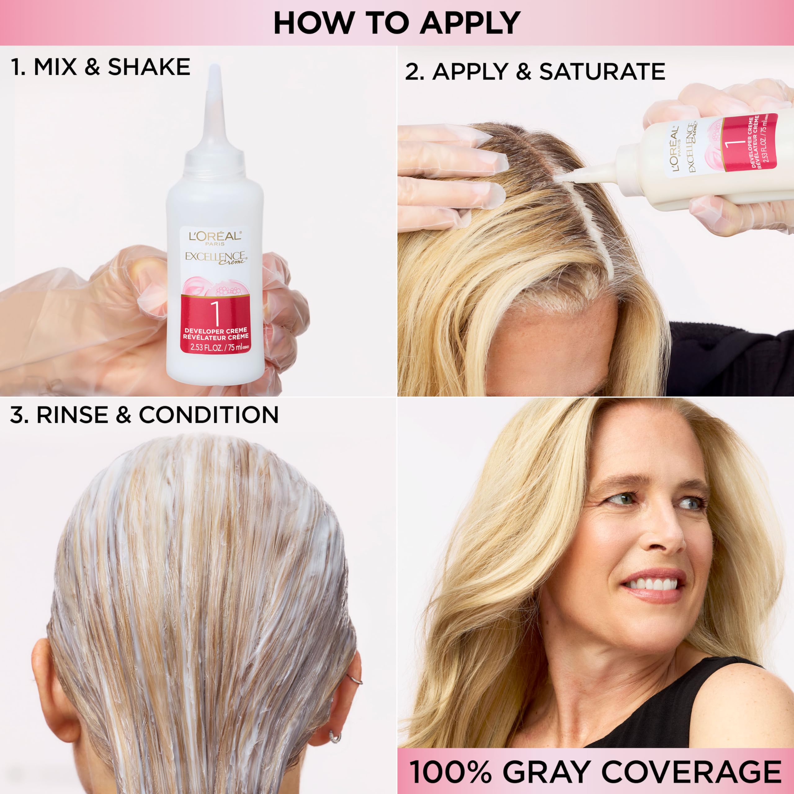 L'Oreal Paris Excellence Crème Permanent Hair Dye, Triple Care Hair Color with Hyaluronic Acid for 100% Gray Coverage, 5 Medium Brown, 1 Kit (Packaging May Vary)