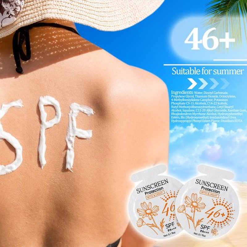 Heigble 150 Pcs Sunscreen Bulk Mini Travel Size Sunscreen Packets SPF 46+ Summer Party Gifts for Women Girl