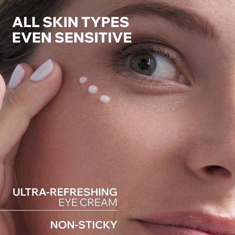 Uriage Eau Thermale Eye Cream - Hyaluronic Acid Formula Reduces Puffiness & Dark Circles | Fragrance-Free, Ophthalmologist Tested