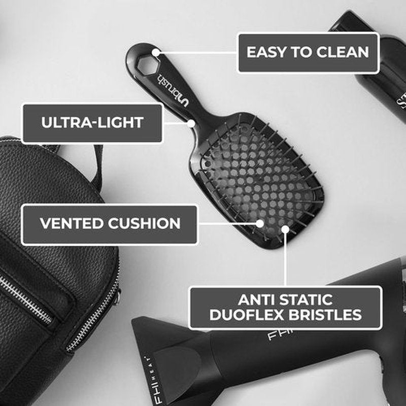 FHI Heat UNbrush Detangling Brush - Pain-Free Brushing for All Hair Types | Lightweight, Anti-Static Bristles