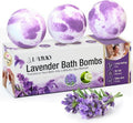 Lavender Bath Bombs by [Brand Name] - Mega Foaming & Moisturizing with Shea Butter | Stress Relief Gift Set - 3 x 100g