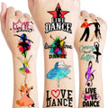 96PCS Dance Dancing Queen Temporary Tattoos Themed Birthday Party Supplies Decorations Favors Decor Ballet Hip Hop Dancer Tattoo Stickers Gifts For Kids Adults Boys Girls Classroom Prizes Carnival