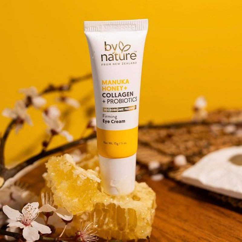 By Nature Eye Cream - Hydrating Under Eye Cream with Manuka Honey & Collagen - .5oz for Dark Circles