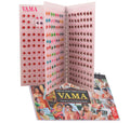 VAMA Forehead Kumkum Gold & White Stone Multicolour Bindi Booklet for Women & Girls (Stone Bindi Book - 376 Bindis) Multicolor