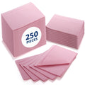 ZOOFOX 250 Pieces Disposable Nail Mats, 13'' x 18'' Pink Fordable Dental Bibs Waterproof 3 Ply Nail Paper Towels, Nails Tech Supplies for Salon Manicure Tattoo
