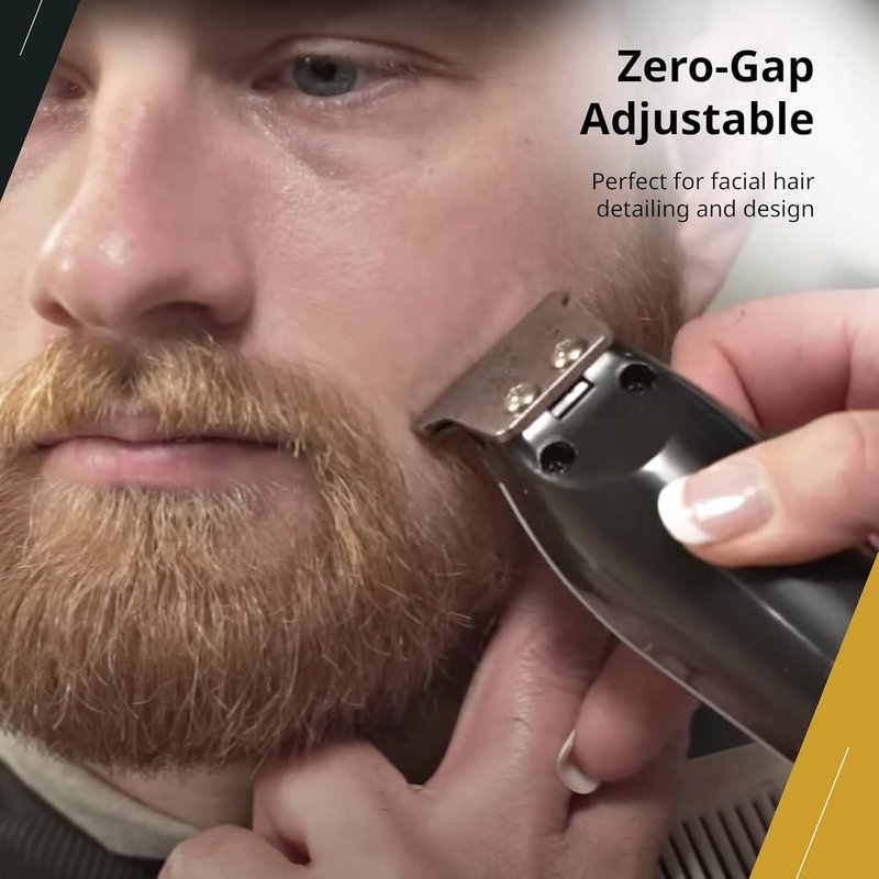 Wahl Professional Detailer Trimmer - Adjustable T-Blade | Corded Lightweight Design with 3 Guides & Accessories