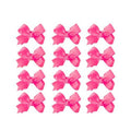 Small Solid Bow for Girls - Set of 12 (Pink)