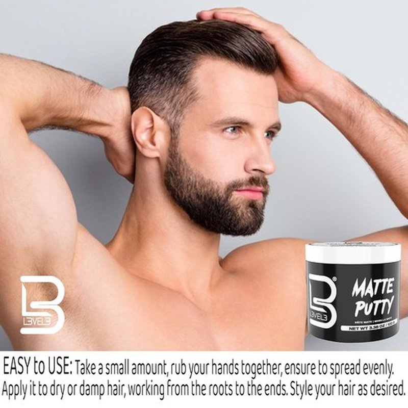 L3 Level 3 Matte Putty - Texturizing Hair Grooming Product for All - 3.5 Ounce Matte Finish