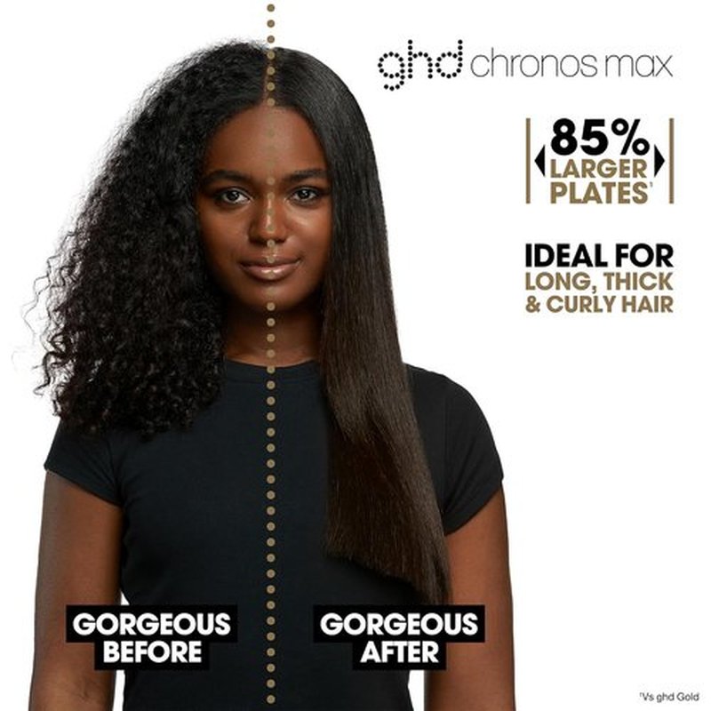 GHD Chronos & Chronos Max Stylers - Professional Flat Iron Hair Straighteners | 3X Faster Styling, 85% More Shine, Results Last 24hrs