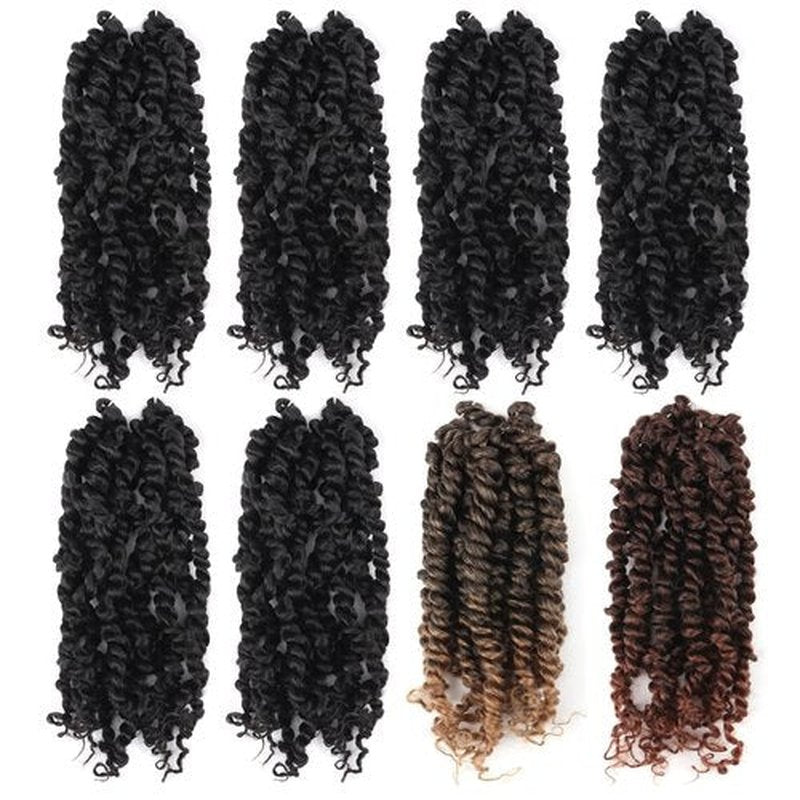 ToyoTress Tiana Passion Twist Hair - 10 Inch Combo Packs(1B-6P+T27-1P-T30-1P) Passion Twist Crochet Hair, Pre-Looped Pre-Twisted Synthetic Braiding Hair Extension (10 Inch, 1B-6P+T27+T30-1P)
