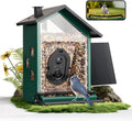TT Nature Smart Bird Feeder - Solar-Powered Camera with AI Bird Identification & Squirrel-Proof Design | 3.2L Capacity, Green