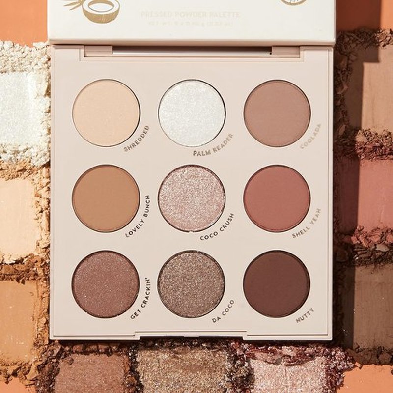ColourPop Going Coconuts Eyeshadow Palette - Cool-Toned Neutrals with Ultra-Velvety Finish | High-Pigment, Long-Wearing (0.3 oz)