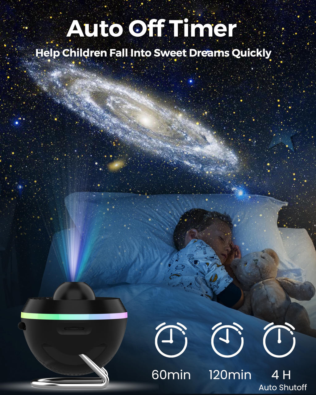 Galaxy Projector for Bedroom 5TH Gen, 13 in 1 HD Planetarium Star Projector with Solar System, Constellation & Meteor, 360° Rotating, Timer, Adjustable Knob, Night Light for Ceiling Kids Adults