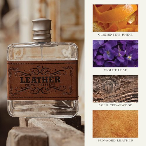 Tru Western Leather Men's Cologne - Woodsy & Leathery Scent, 3.4 fl oz (100 ml)