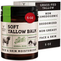 Ancestral Haven Beef Tallow for Skin - Tallow And Herbal Balm For Face - Gift Ready Box - Tallow Face Moisturizer - Tallow Balm - Grass Fed Tallow Face Cream Lotion (5.0 Oz, Herbal-Rose)