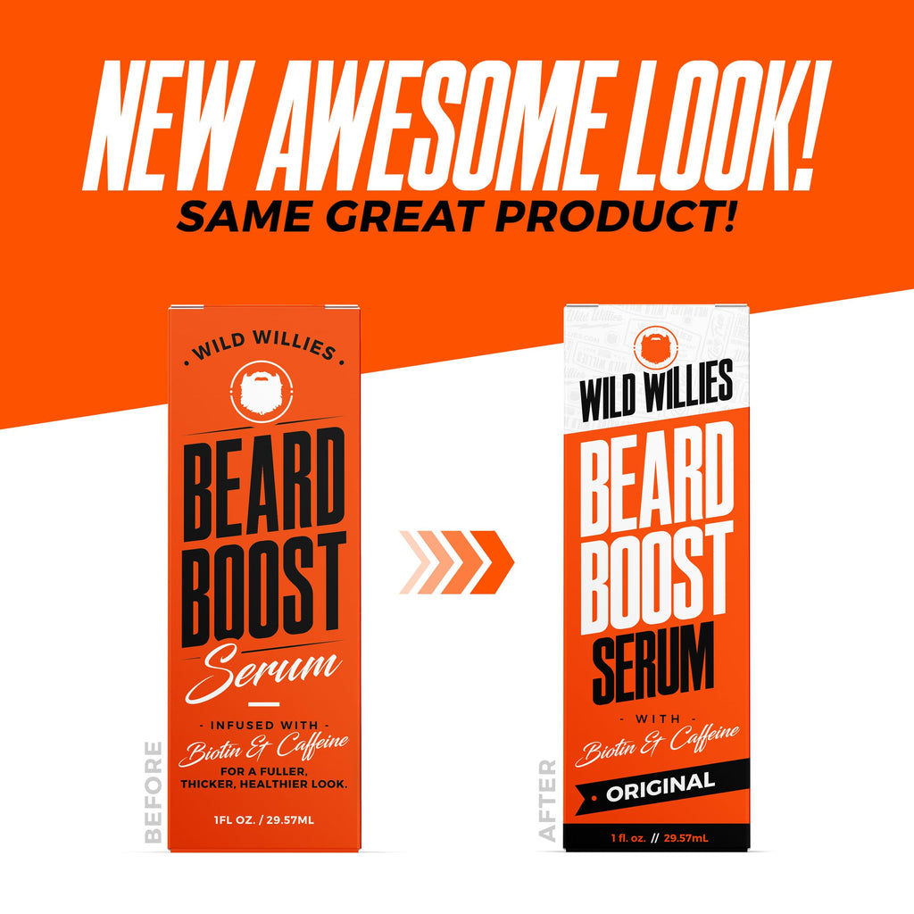 Wild Willies Beard Growth Dual Threat: Serum & Gummies for Men - Biotin, Caffeine & Essential Growth Oil for Fuller, Thicker Facial Hair