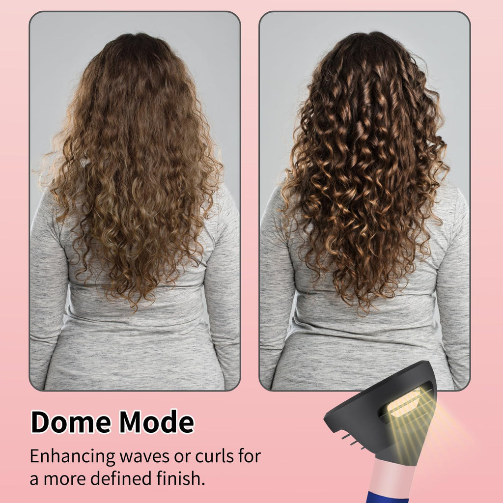 Wave Curl Diffuser for Dyson Airwrap, Dome and Diffuse Modes, Hair Diffuser Attachment for Fast Drying Wave Curly Thick Hair, Adding Volume and Define Curl Wave, Black