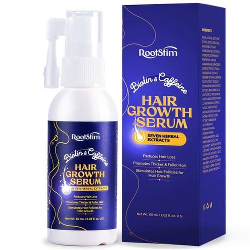 Hair Growth Serum, Rice Water & Biotin & Caffeine, Hair Growth Spray for Men & Women, Hair Oils for Hair Growth - Hair Thinning, Longer, Fuller Hair, Enriched with Seven Herbal Extracts