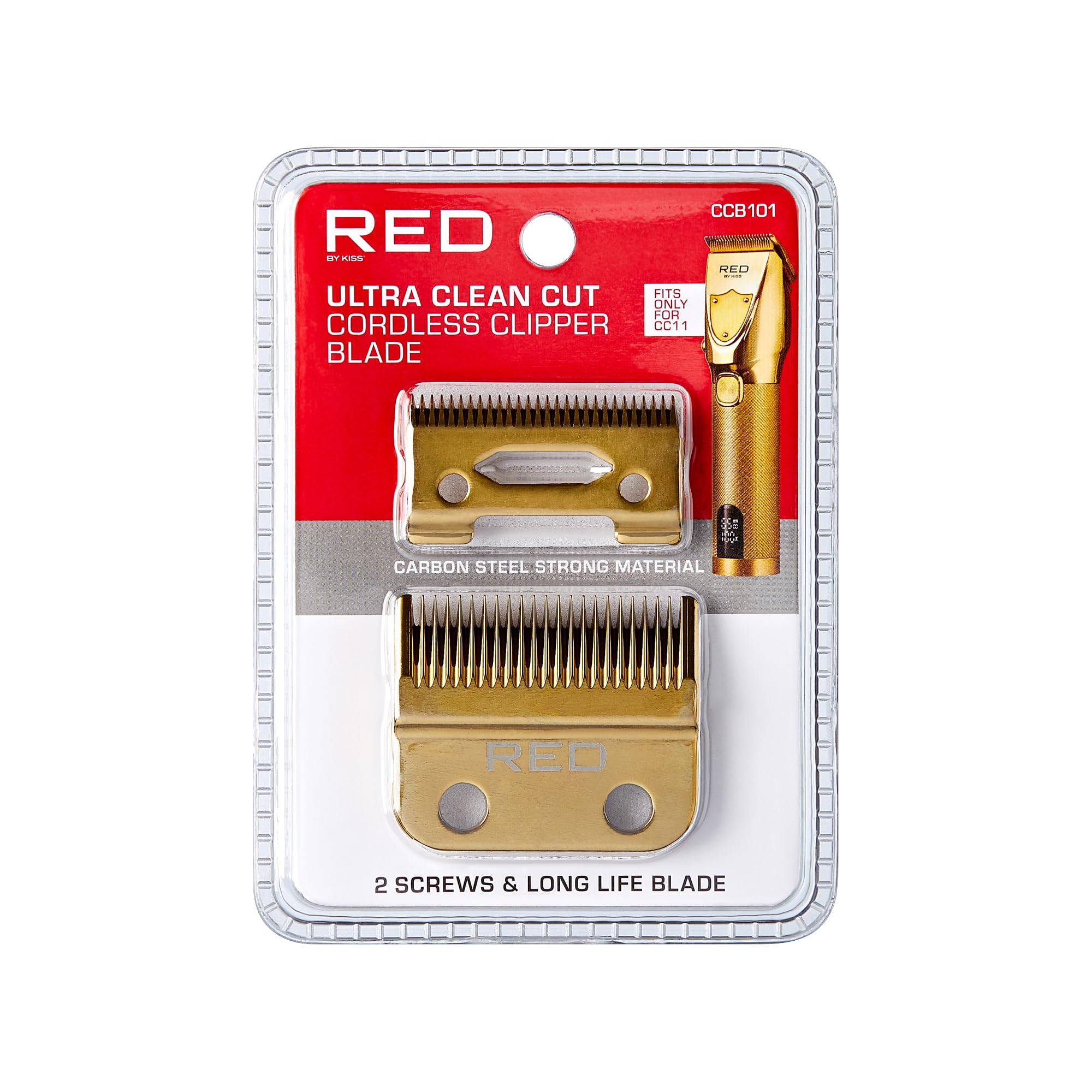 RED by Kiss Cordless Hair Clippers, Hair Trimmer for Professional Haircut, Grooming Kit for Men Ultra Clean-Cut Clipper (Cordless)