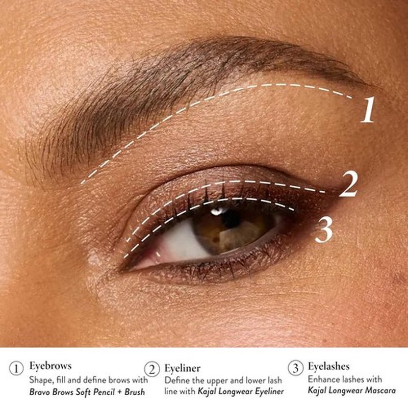 Laura Geller Eyeliner, Eyelash & Eyebrow Kit for Mature Skin - Blonde | Longwear Kajal Eyeliner & Mascara