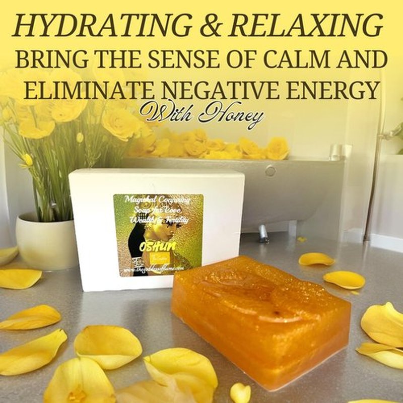 The Goddess Of Flame Oshun Spiritual Magickal Soap Bar for Love, Wealth, Fertility and Marriage| Vegan Glycerin Soap | Abundance, Peace & Good Fortune Rituals | Wiccan Pagan Hoodoo Magick