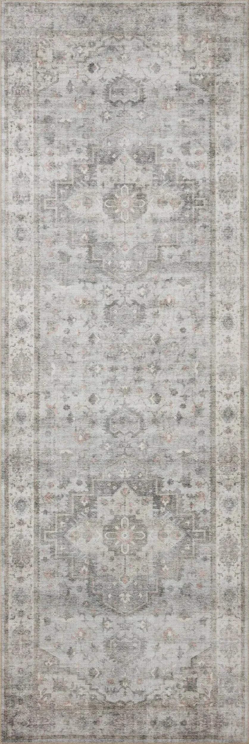 Loloi Heidi Collection HEI-02 Dove/Blush 7'-6" x 9'-6" Area Rug