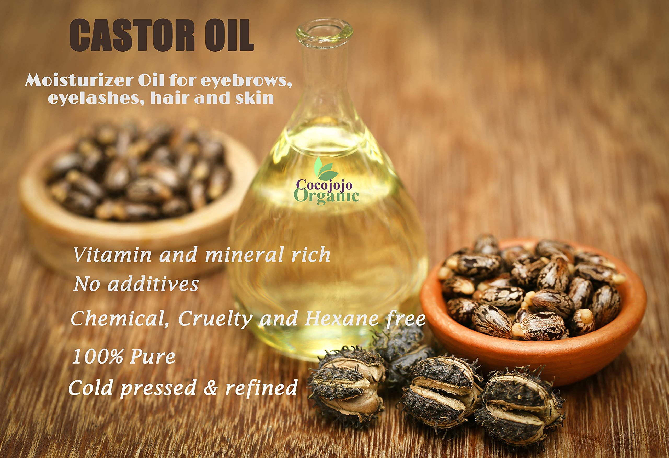 Dr Joe Lab Castor Oil Organic, Cold Pressed Organic Castor Oil, Unrefined, Pure USDA Certified Hexane Free Non GMO - Natural Moisturizing Hydrating Hair Skin Face Body Nails - 32 Oz