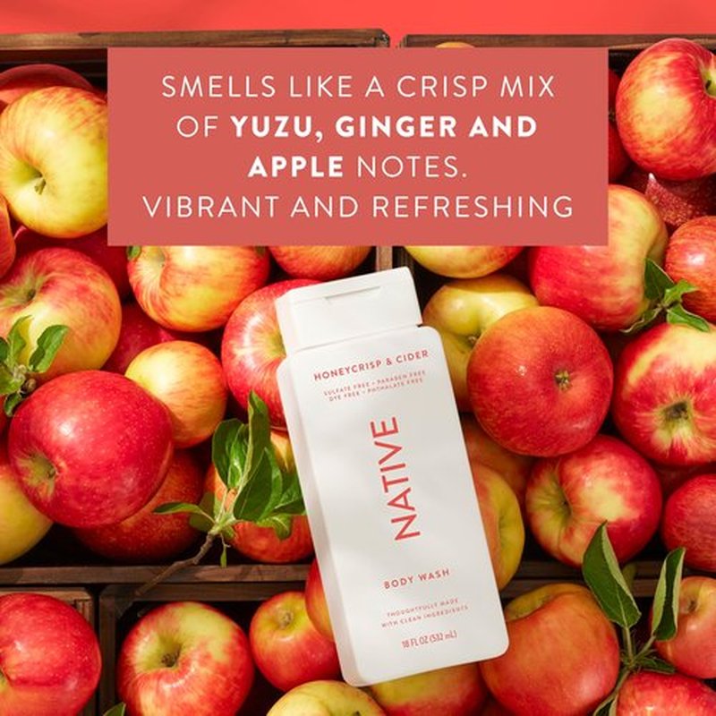 Native Shampoo & Conditioner, Body Wash - Honey Crisp & Cider - Naturally Derived Ingredients, Sulfate-Free, Paraben-Free, Strengthening Hair Care | Fall Seasonal Bundle (51 fl oz Total) - 3 Pk