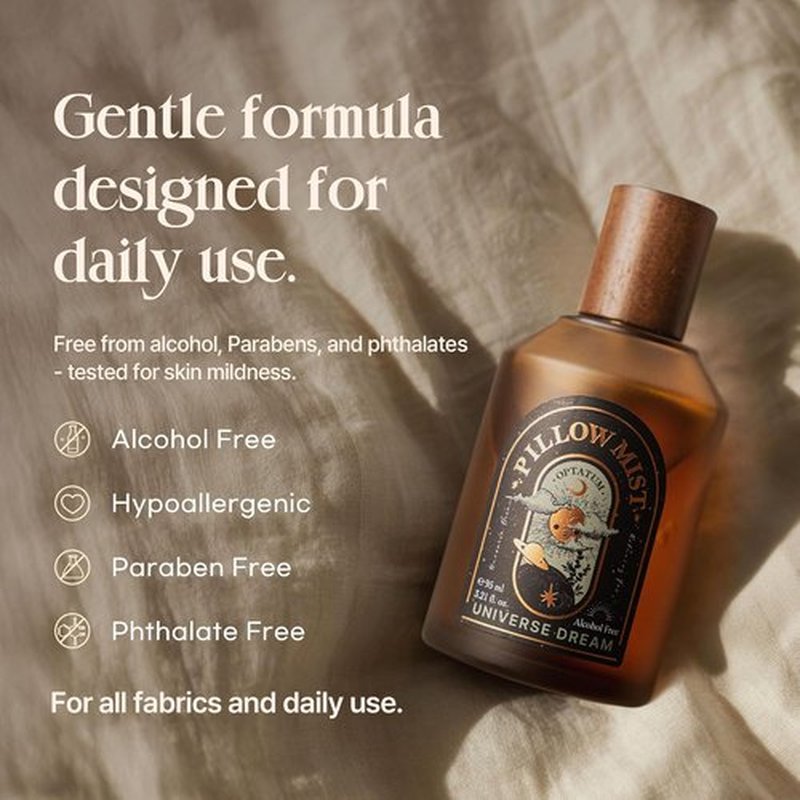 OPTATUM Pillow Mist - Aromatherapy Spray with Natural Essential Oils for Stress Relief | Sleep Well Gift