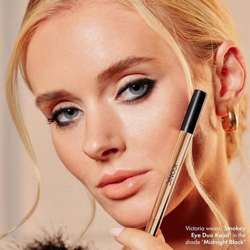 ICONIC LONDON Smokey Eye Duo Eyeliner - Creamy 2-in-1 Water Resistant Crayon | Easy to Blend, Vegan Makeup