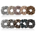 Yonchic 10-Piece Animal Print Satin Hair Scrunchies for Women & Girls, Cute No Damage Hair Ties Stylish Ponytail Holders, Fashion Rubber Bands for Women’s Thin/Thick Hair (Leopard Print)